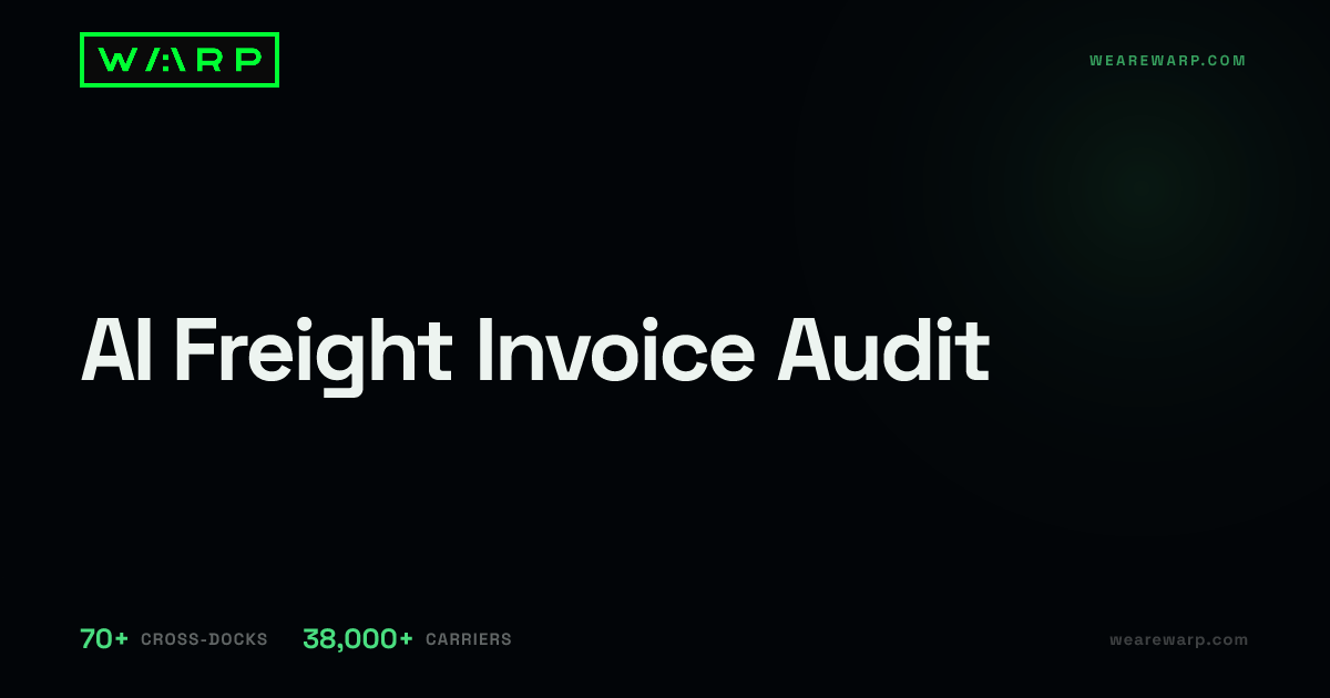 AI Freight Invoice Audit | Warp
