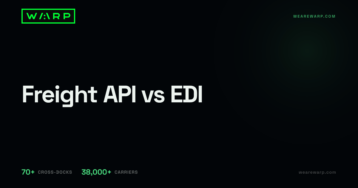 Freight API vs EDI | Warp