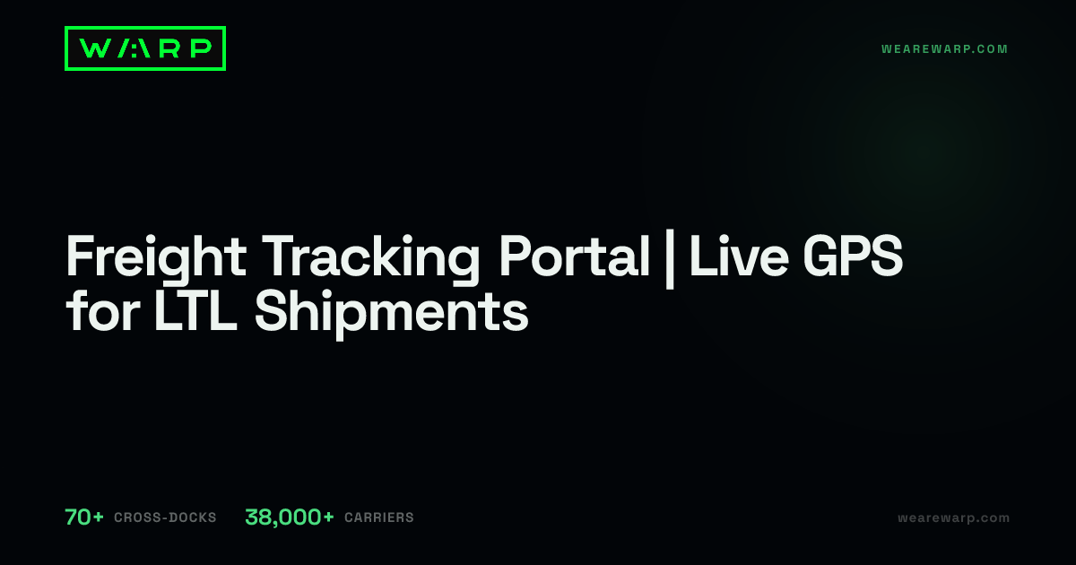 Freight Tracking Portal | Live GPS for LTL Shipments | Warp
