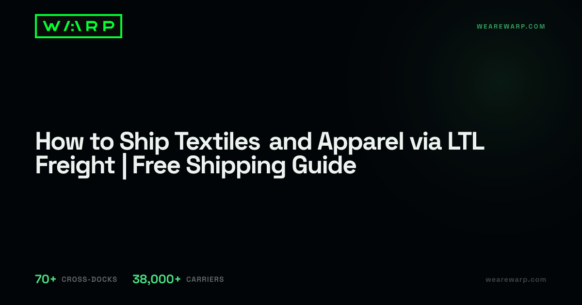 How to Ship Textiles and Apparel via LTL Freight | Free Shipping Guide ...