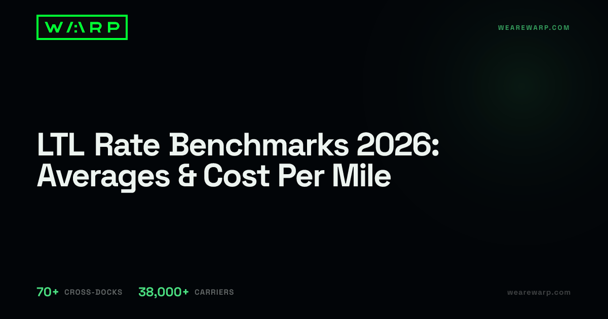 LTL Rate Benchmarks 2026: Averages & Cost Per Mile | Warp