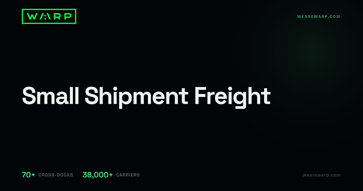 Small Shipment Freight | Warp